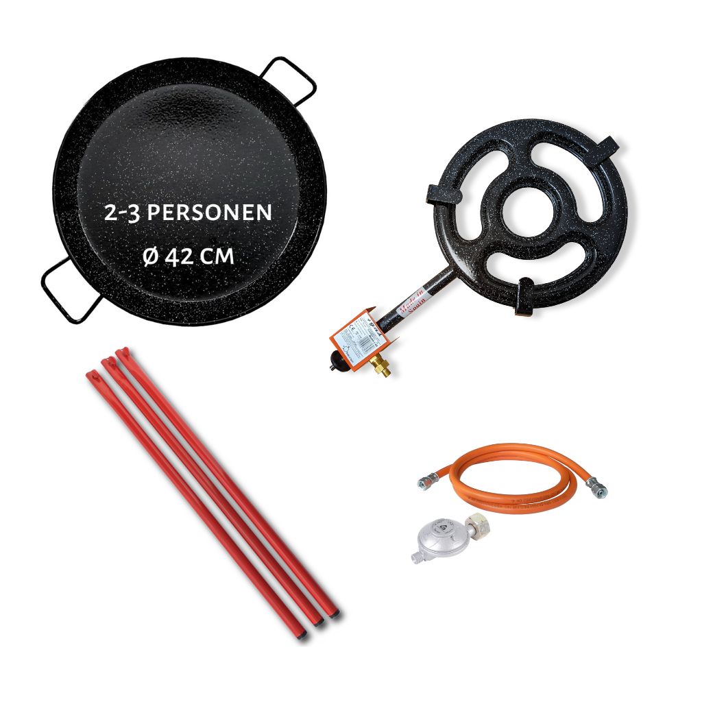 Teile Paella-Set 2 bis 3 Personen Emaille
